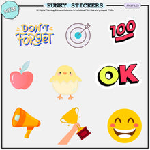 Funky Stickers - 90 Digital Planning Stickers